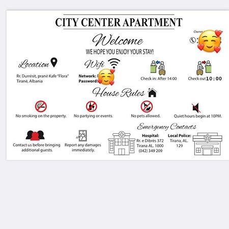 City Center Apartment Kafe Flora Τίρανα Εξωτερικό φωτογραφία